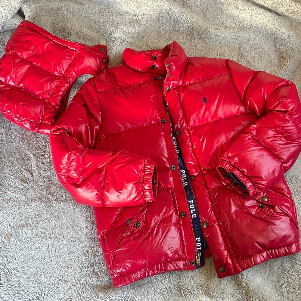 Ralph Lauren Youth Red Puffer Jacket- great condition